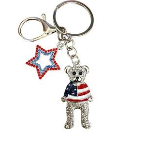 Bear Keychain with Star Charm